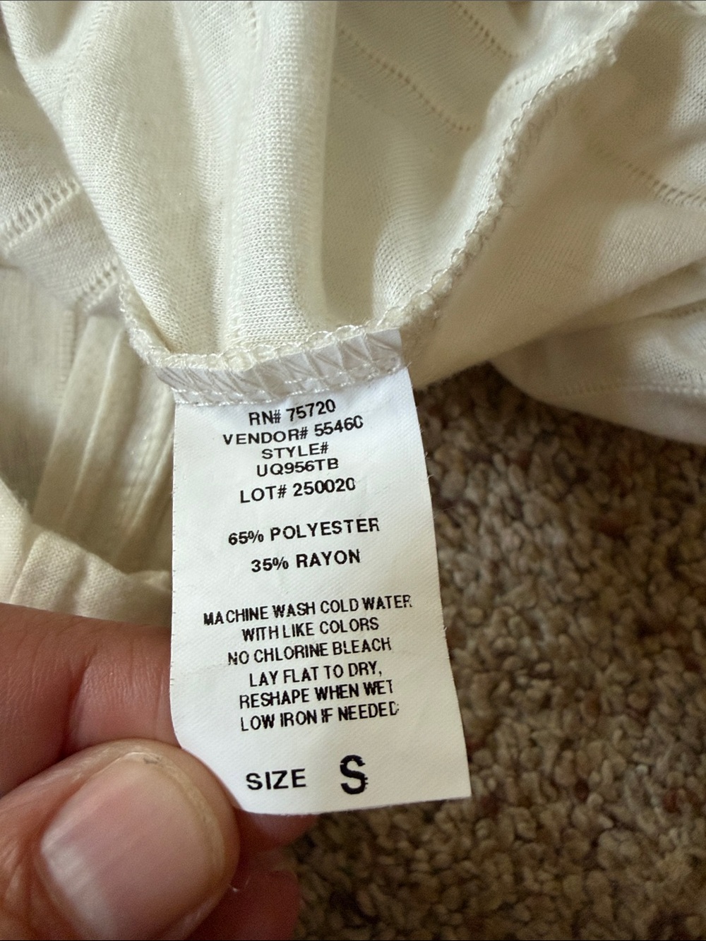 BKE Cream Ribbed Tank Top - Picture 3 of 8